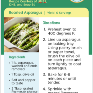 Recipe Card- Roasted Asparagus