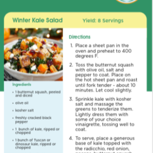 Recipe Card- Winter Kale Salad